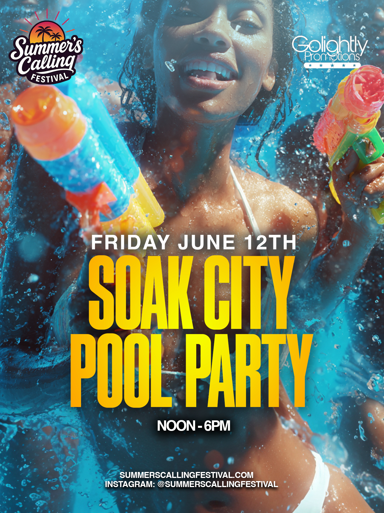 Soak City Pool Party flyer