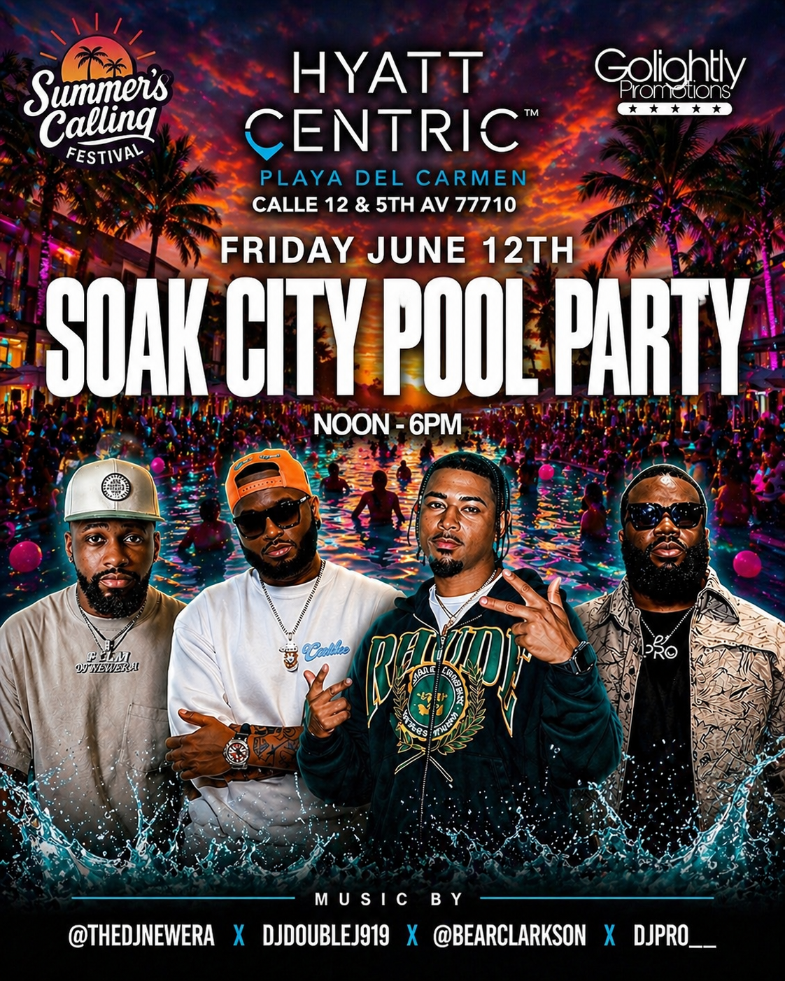 Soak City Pool Party flyer