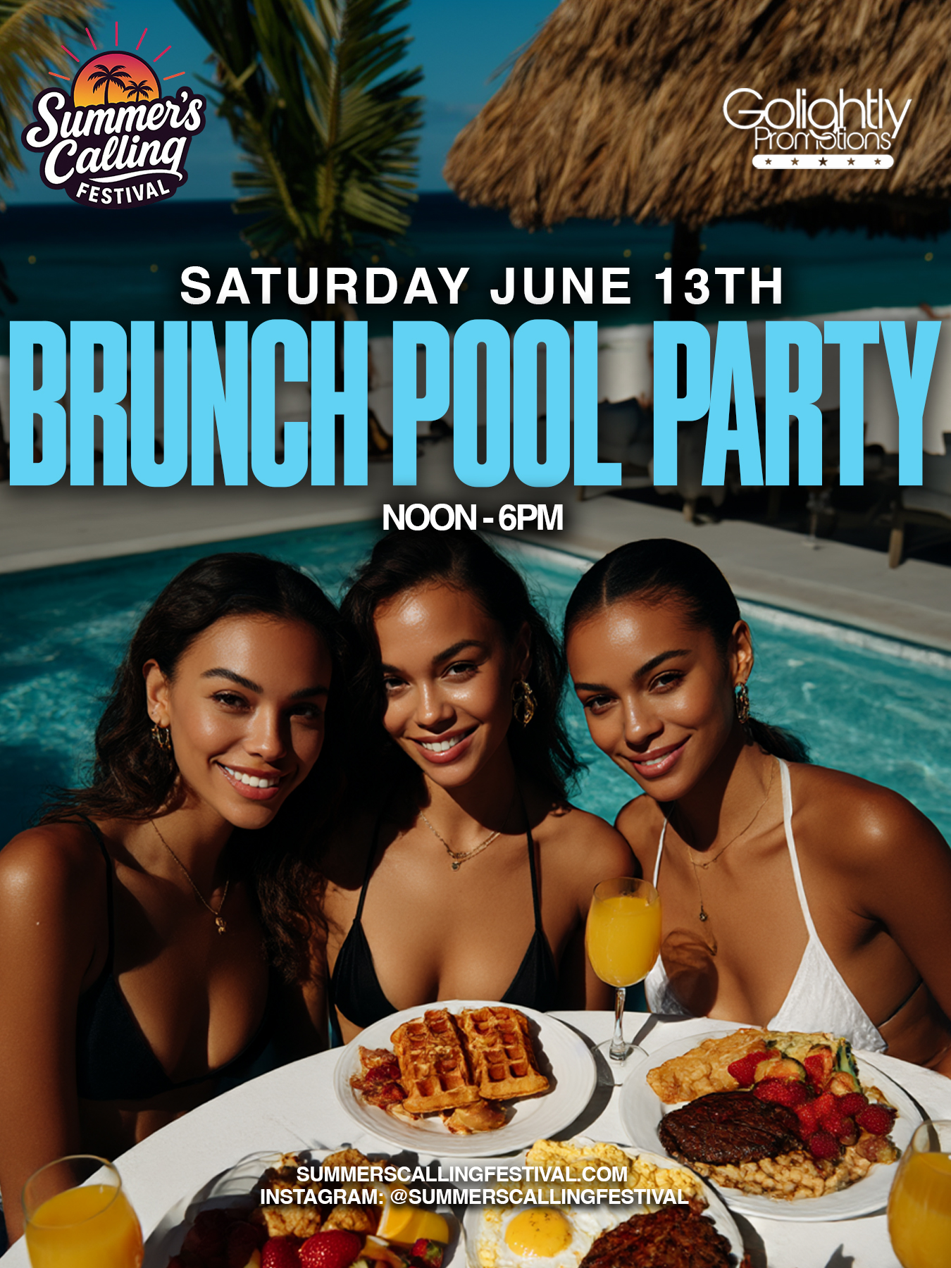 Brunch Pool Party flyer