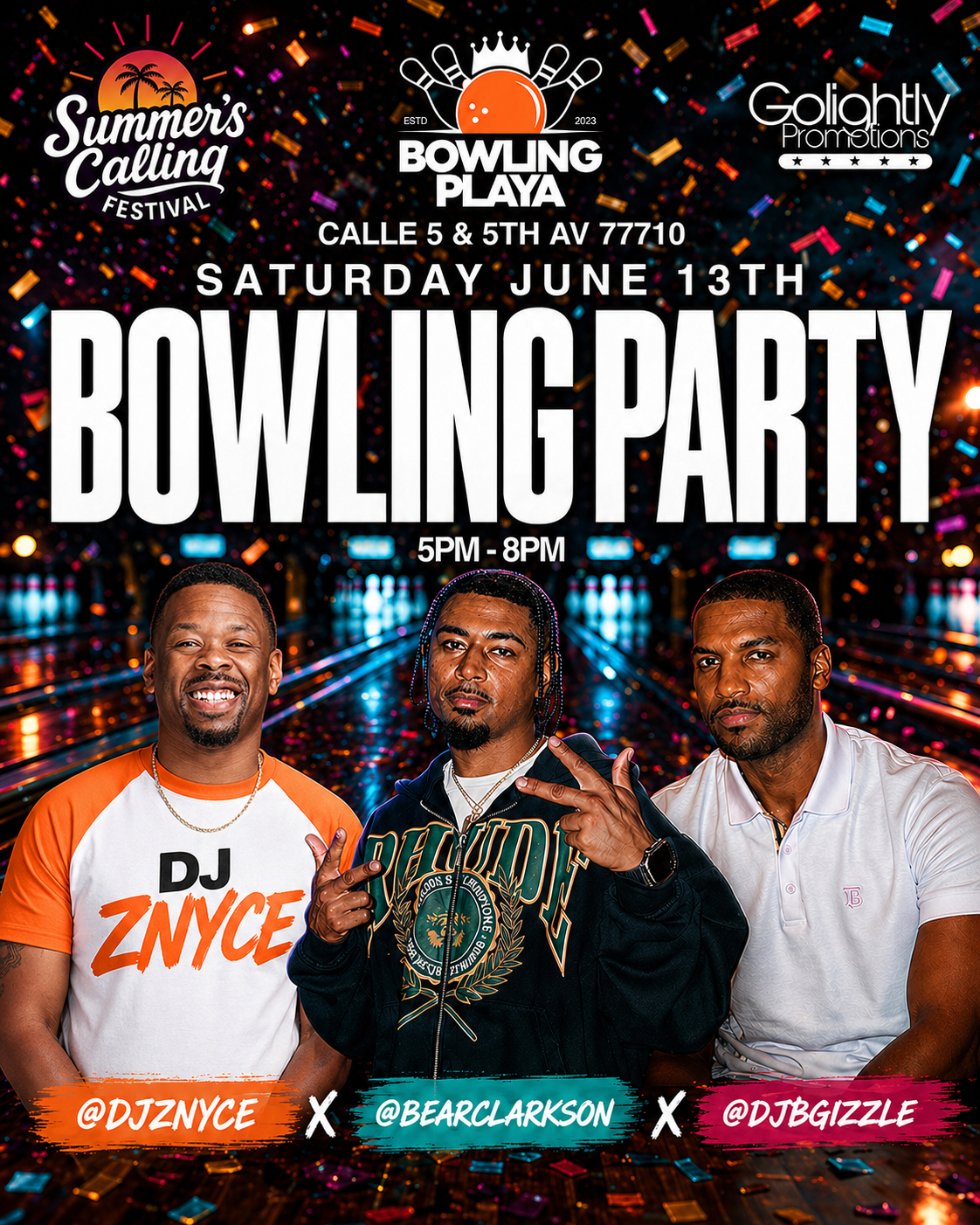Bowling Party flyer