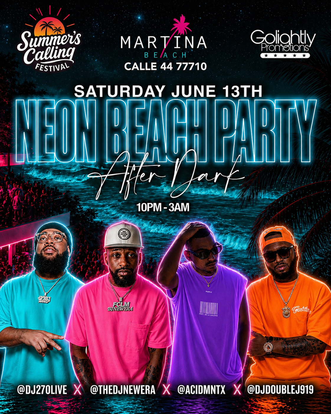 Neon Night Swim flyer
